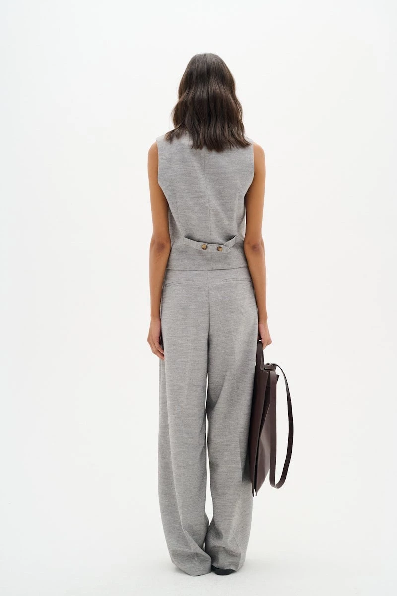 Γκρι παντελόνι με πιέτες Khai Inwear - Γκρι