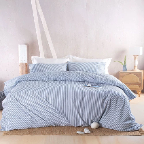 Πάπλωμα Motiv (Σετ 3τμχ) Dark Blue Ρυθμός Υπέρδιπλo 220x240cm 100% Βαμβάκι