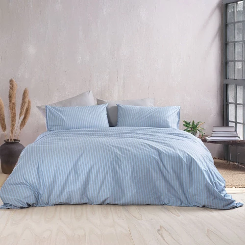 Σεντόνια Polene (Σετ 4τμχ) Blue Ρυθμός King Size 270x290cm 100% Βαμβάκι