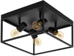 Φωτιστικό Οροφής Πλαφονιέρα Silentina 98334 Black Eglo Μέταλλο
