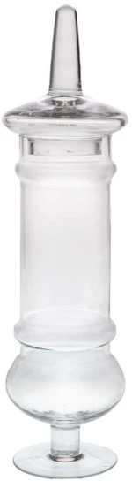Βάζο Με Καπάκι 91975 Φ8x40cm Clear Γυαλί