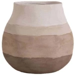 Βάζο Ρίγα TOF235 17,5x17,5x17,5cm Beige-Brown Espiel Κεραμικό