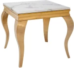 Τραπέζι Σαλονιού 91683 50x50x50cm Marble White-Gold