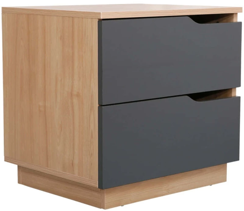 Κομοδίνο Verena 225-000081 48x40x48cm Natural-Anthracite