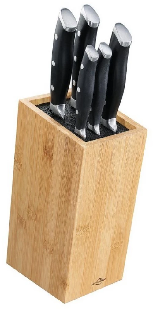 Μαχαίρια Με Βάση Μπαμπού Primus 2410122506 (Σετ 6τμχ) Black-Natural Kuchenprofi Ατσάλι,Bamboo
