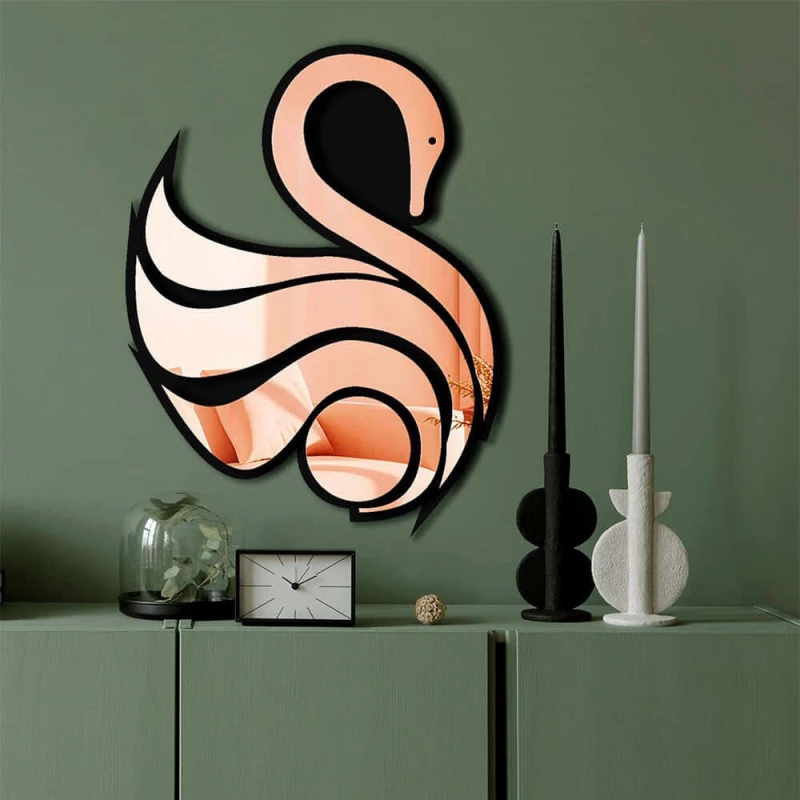 Καθρέπτης Τοίχου 587MRX1223 36x48cm Black-Rose Gold Wallity Plexiglass