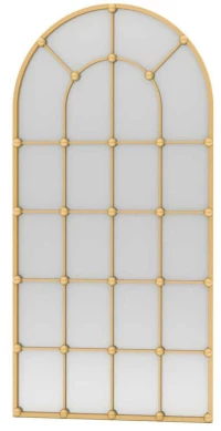 Καθρέπτης Δαπέδου - Τοίχου Ovalis 985ETR1113 90x180cm Gold Hanah Home Μέταλλο
