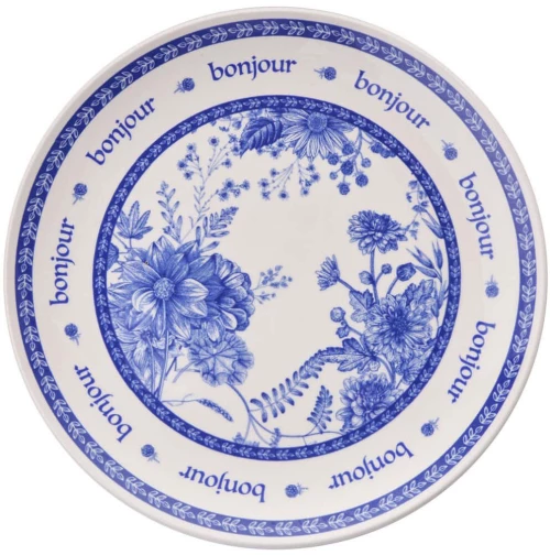 Πιάτο Γλυκού Bonjour (Σετ 6Τμχ) 471PST1142 19,3x19,3x2cm White-Blue Hermia Κεραμικό