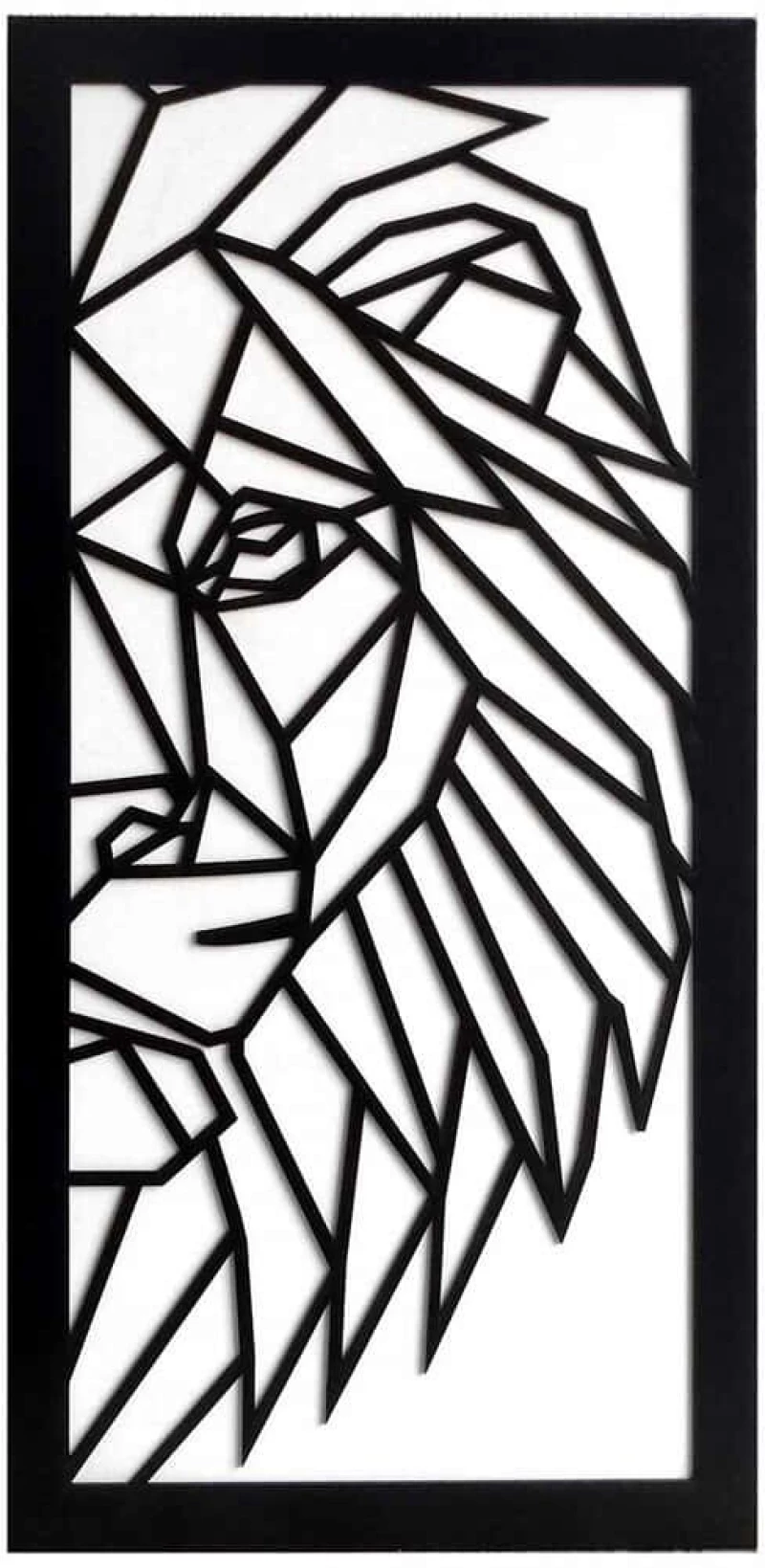 Διακοσμητικό Τοίχου Rava 563HZL1109 35x68cm Black-White Wallity Mdf