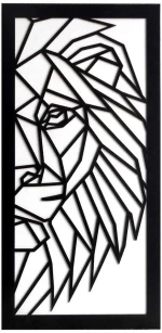 Διακοσμητικό Τοίχου Rava 563HZL1109 35x68cm Black-White Wallity Mdf