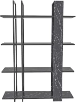 Ραφιέρα Δαπέδου Onno 875ZNA3670 120x31x160cm Marble Effect Black