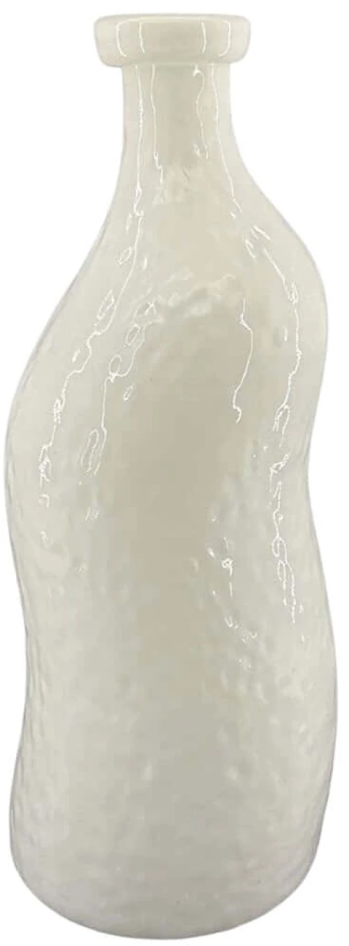 Βάζο Romain 034537 15,5x15,5x40cm White Γυαλί