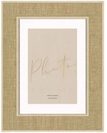 Κορνίζα Lino 033351 10x15cm Dark Beige-Natural Mdf,Γυαλί