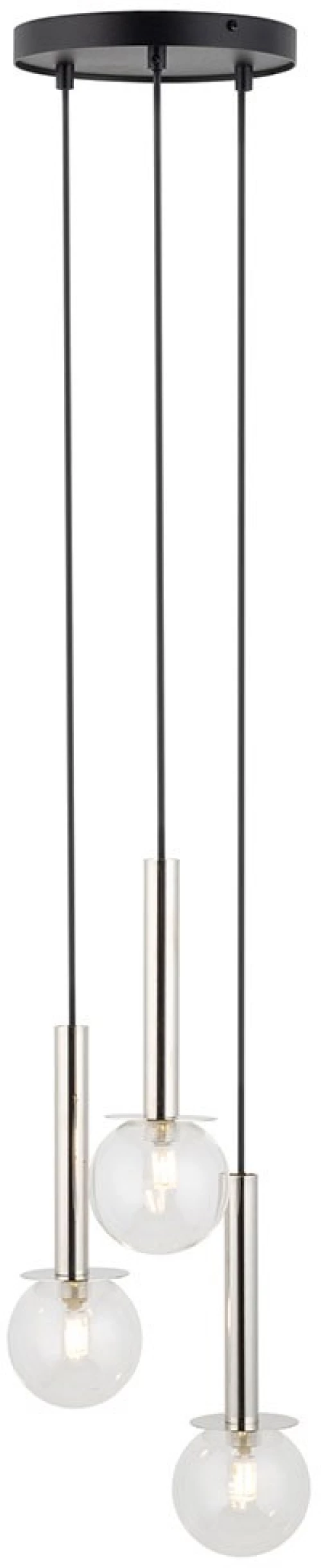 Φωτιστικό Οροφής Κρεμαστό Daisy 3 40752 3xG9 12W Φ27x115cm Silver-Clear Sigma Lighting