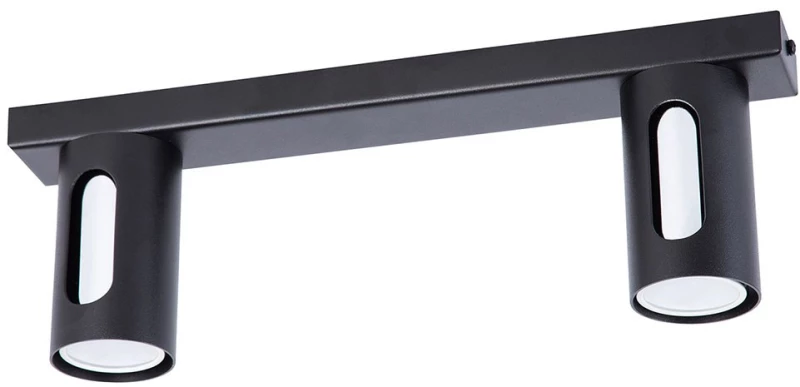Φωτιστικό Οροφής - Σποτ Flow 2 41209 2xGU10 10W 6x38x13cm Black-Silver Sigma Lighting
