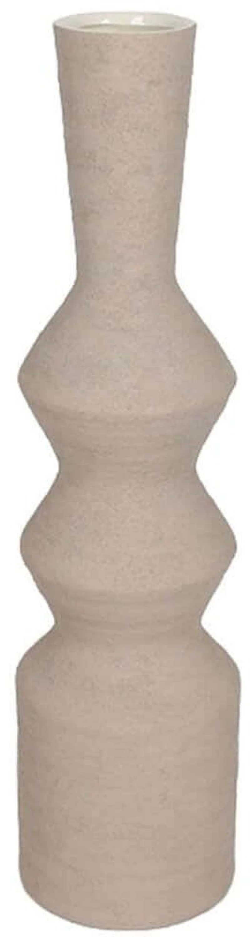 Βάζο Virelia 034726 15x15x60cm Dark Beige Κεραμικό