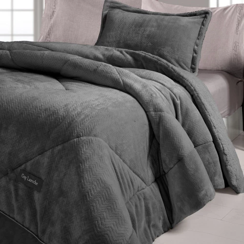 Κουβερτοπάπλωμα Moore Anthracite Guy Laroche Ημίδιπλο 180x240cm Πολυέστερ