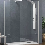 Πάνελ Ντουζιέρας Σταθερό Walkin 2 WAL2B170 Clear-White Karag 170 x 200 Αλουμίνιο
