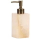 Δοχείο Κρεμοσάπουνου AH-BA24094 7x7x18cm 150ml Marble White-Beige Andrea House Μάρμαρο