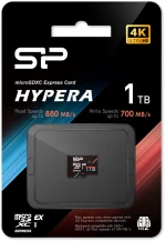 SILICON POWER κάρτα μνήμης microSDXC Express Hypera, 1TB, PCIe Gen 3x1, C10 UHS-I U3 A1 V30