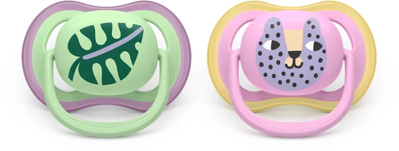 Philips Avent Πιπίλα Ultra Air 6-18 μηνών, Green/Pink(2 τεμάχια)