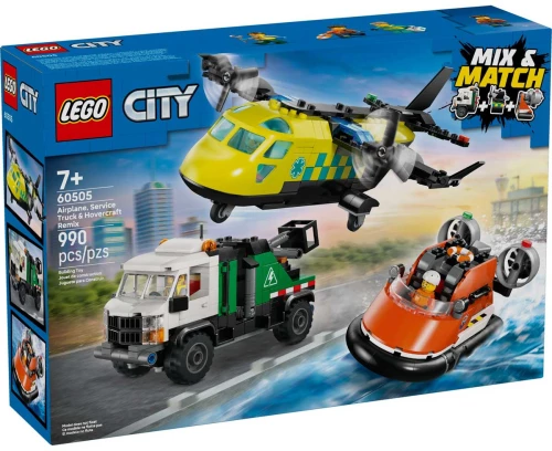 LEGO 60505 - LEGO CITY - Airplane, Service Truck & Hovercraft Remix