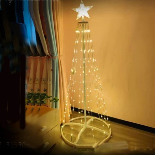 150εκ Διακοσμητικό Χριστουγεννιάτικο Δέντρο Κώνου με Led Θερμό Λευκό Φωτισμό