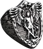 Δαχτυλίδι Ατσάλι Αρχάγγελος Μιχαήλ - 19mm