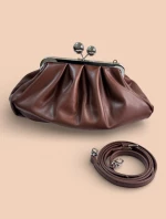 ΤΣΑΝΤΑ CLUTCH ΜΕ ΜΕΤΑΛΛΙΚΟ ΚΛΕΙΣΙΜΟ ΚΑΦΕ BG1409K MONDE