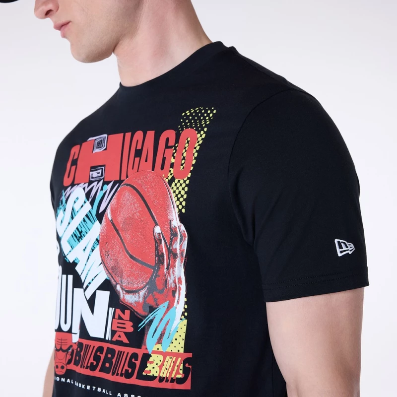 NEW ERA BASKETBALL GRPHC TEE CHIBUL  BLK 60596241 NEW ERA Μαύρο