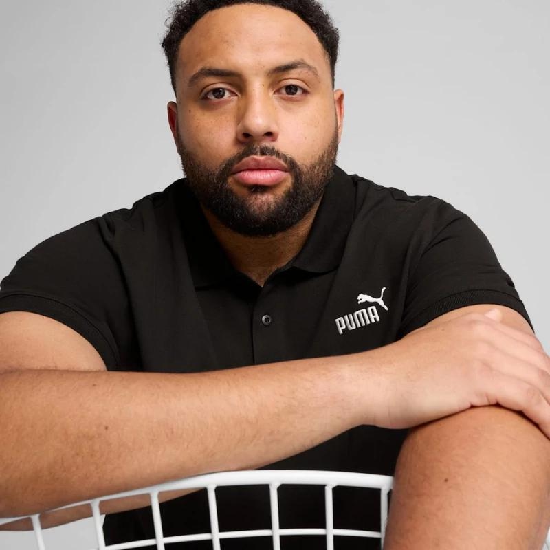 Puma ESS No. 1 Logo Pique Polo 682552-01 PUMA Μαύρο