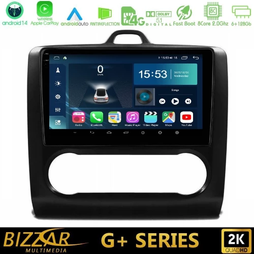 Bizzar g+ Series Ford Focus Auto ac 8core Android14 6+128gb Navigation Multimedia Tablet 9" u-g-Fd0041ab