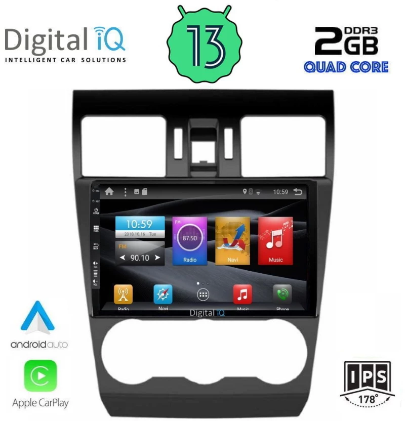 DIGITAL IQ BXH 3663_CPA (9inc) MULTIMEDIA TABLET for SUBARU FORESTER – IMPREZA – XV mod. 2013-2019