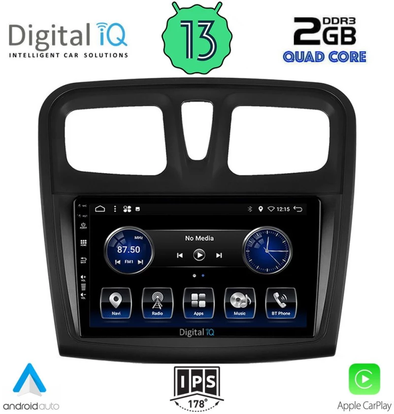 DIGITAL IQ BXH 3108SQ_CPA (9inc) MULTIMEDIA TABLET for DACIA LOGAN – SANDERO mod. 2012-2019