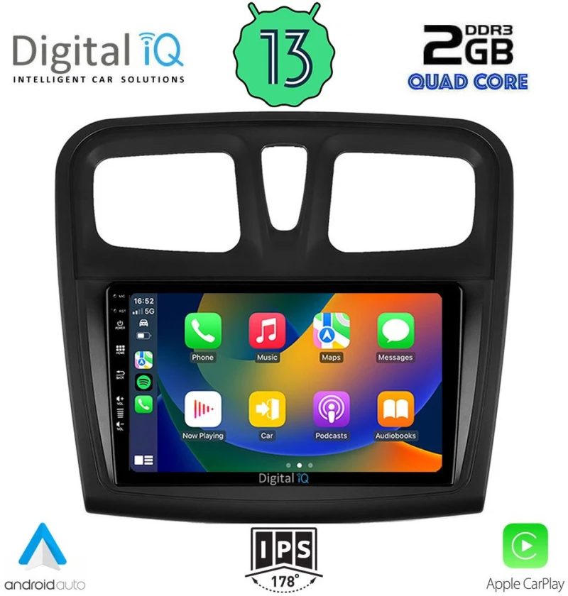 DIGITAL IQ BXH 3108SQ_CPA (9inc) MULTIMEDIA TABLET for DACIA LOGAN – SANDERO mod. 2012-2019