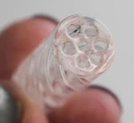 Γυάλινη Τζιβάνα Regular 10mm με Στρογγυλό Επιστόμιο 7 Holes Clear - 1 τεμ.
