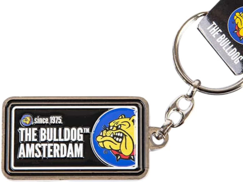 The Bulldog Amsterdam Μεταλλικό Μπρελόκ Licence Plate - Μαύρο