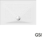 GSI Slim Πορσελάνινη Ντουζιέρα παραλληλόγραμμη 120x80εκ Λευκή