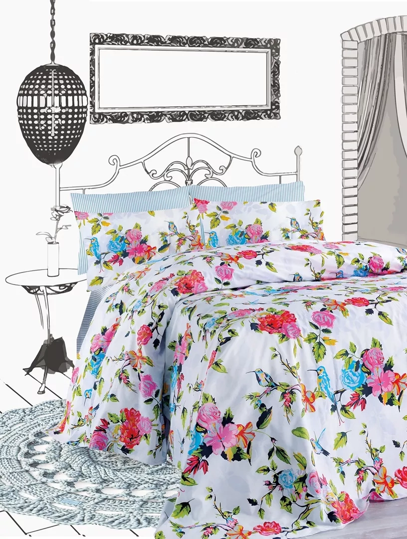 ΣΕΤ ΣΕΝΤ. Υ/Δ PRIMAVERA 144ΤC 240x270cm 165x200+30cm  2*50x70cm  ΛΑΣΤ. 100% COTTON - -