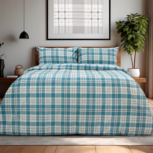 LINO Σετ Παπλωματοθήκη Υπέρδιπλη (225x245) Panier Μπλε Μπλε Υπέρδιπλο