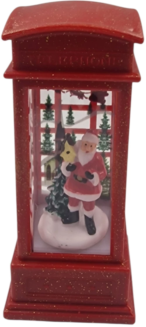 Christmas LED Φαναράκι Θάλαμος Άγιος Βασίλης 13x5 cm Oem