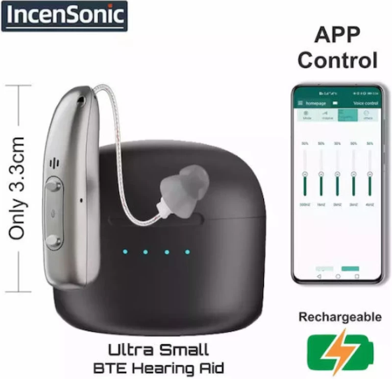 Incensonic R03L1-Left Ψηφιακό Ακουστικό Βαρηκοΐας – Ρυθμιζόμενο μέσω App 8 Κανάλια Αριστερό Αυτί