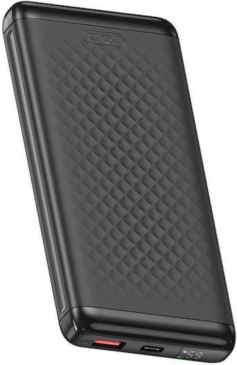 XO PB308, POWERBANK, 10000MAh, 2 ΘΥΡΕΣ, ΜΑΥΡΟ