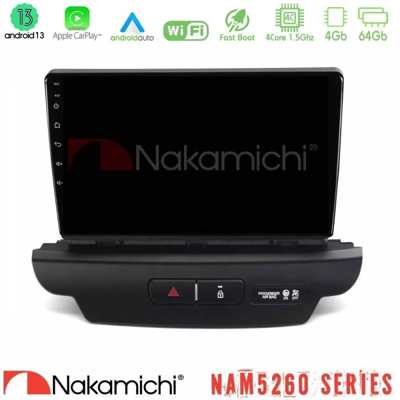 Nakamichi Nam5260 Series 4core Android13 4+64gb kia Ceed 2018-2023 Navigation Multimedia Tablet 9" με Carplay & Android Auto (Low Version) u-n44-Ki1674