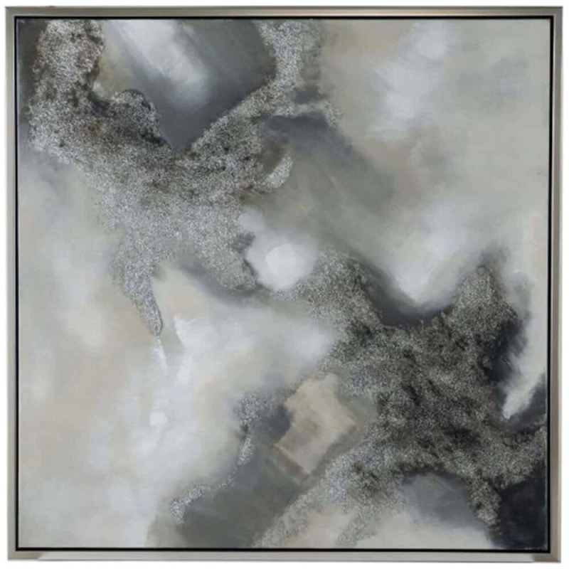Πίνακας Καμβάς Glitter 83012 100x3,7x100cm Multi Artekko Τετράγωνοι Ξύλο, Καμβάς