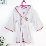 Μπουρνούζι Παιδικό Με Κέντημα Giraffe 172 04 White-Pink DimCol