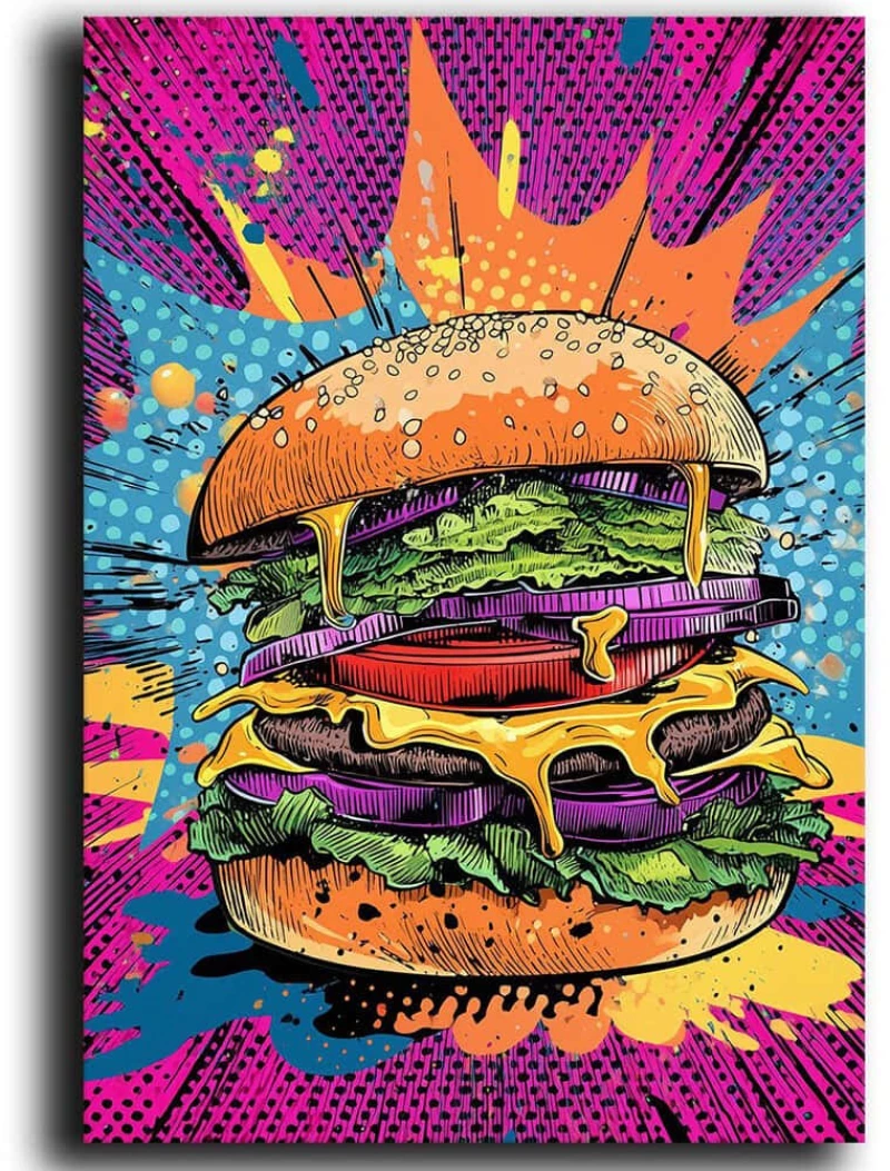 Πίνακας Καμβάς Pop 649THL1188 70x100cm Multi Wallity Κάθετοι Ξύλο, Καμβάς