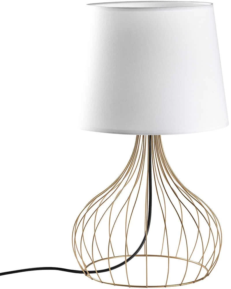 Φωτιστικό Επιτραπέζιο Telis 892OPV2575 28x28x51cm 1xE27 40W Gold-White Opviq