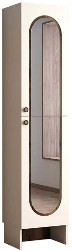Παπουτσοθήκη - Ντουλάπι Palermo 845HCT4238 45x37x200,6cm Cream-Walnut Μοριοσανίδα, Μελαμίνη