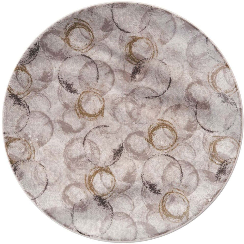 Πιάτο Ρηχό Moil (Σετ 6Τμχ) 471PST1155 25,5x25,5x2,5cm Beige-Black Hermia Κεραμικό